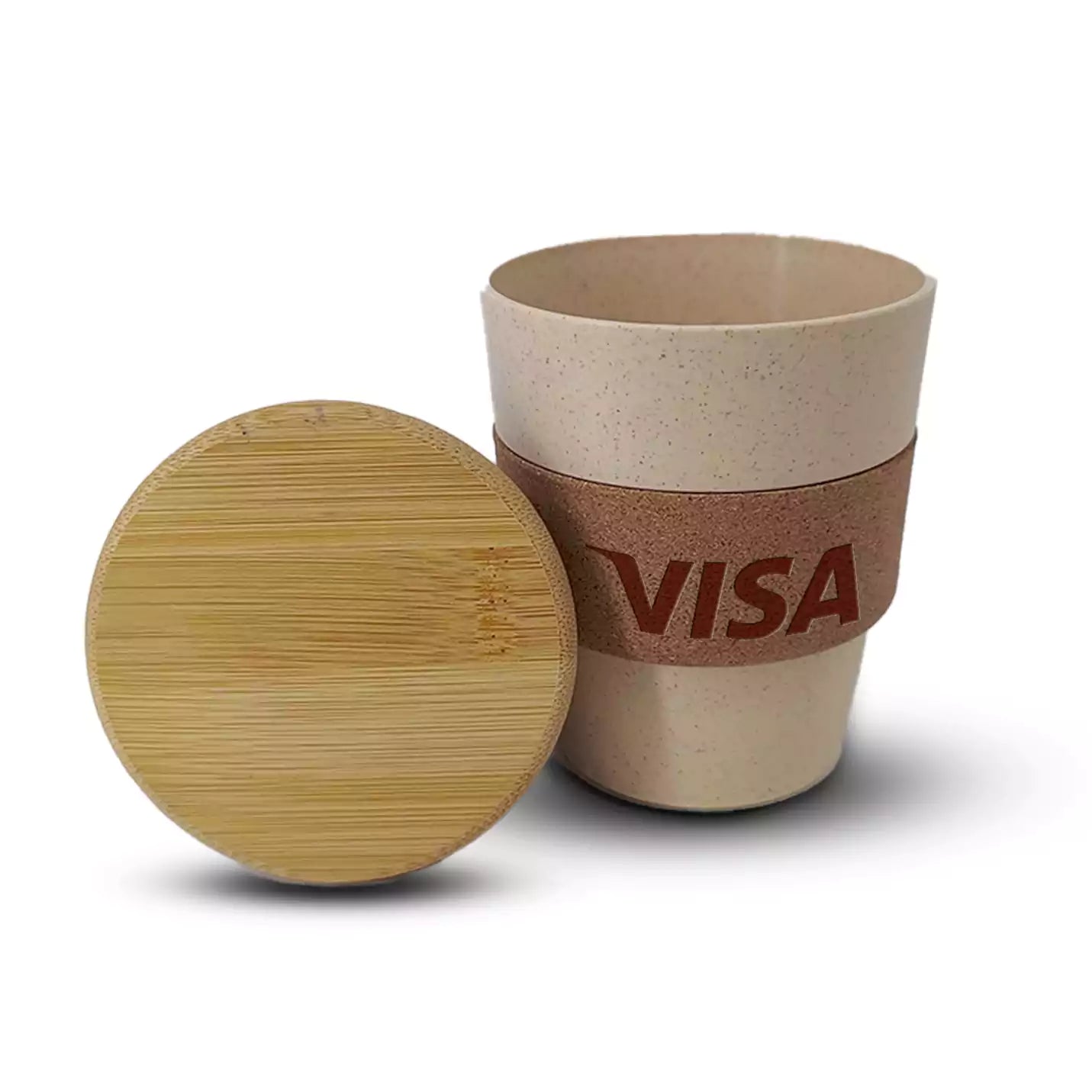 Sustainable Wheat Fibre Coffee Mug with Lid Img 3